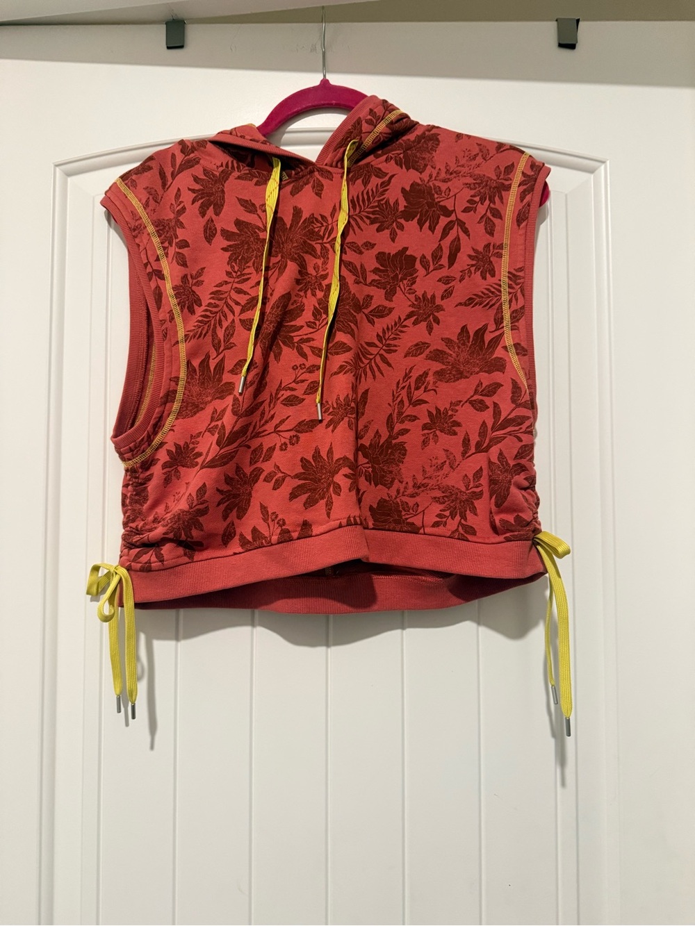 Daily Practice for Anthropologie Hooded Sleeveless Top with Side Ruching.